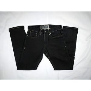 Vtg Y2K Levi's Skinny 511 Black Mid Rise Unisex Rocker Biker Metal Jeans Sz 31